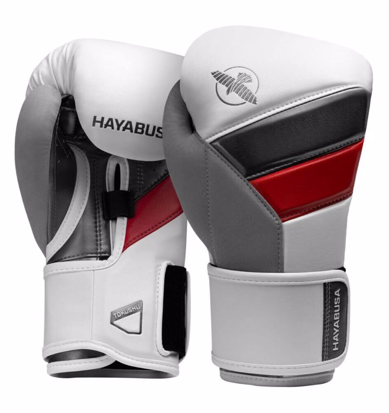 Hayabusa T3 Boxing Gloves -white/red